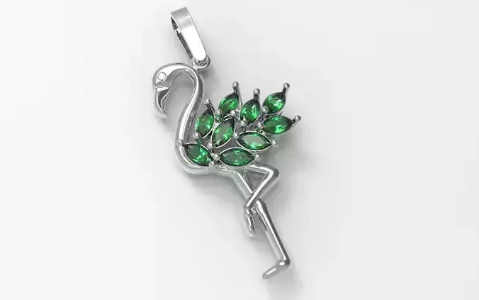 Flamingo pendant 3D print model
