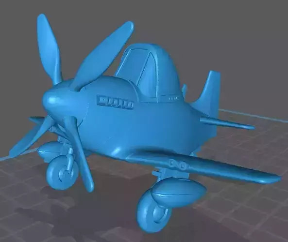 Chibi war plane Free 3D model
