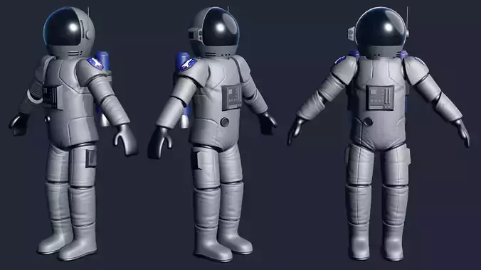 Stylized Astronaut - Rigged - Blender 3D model