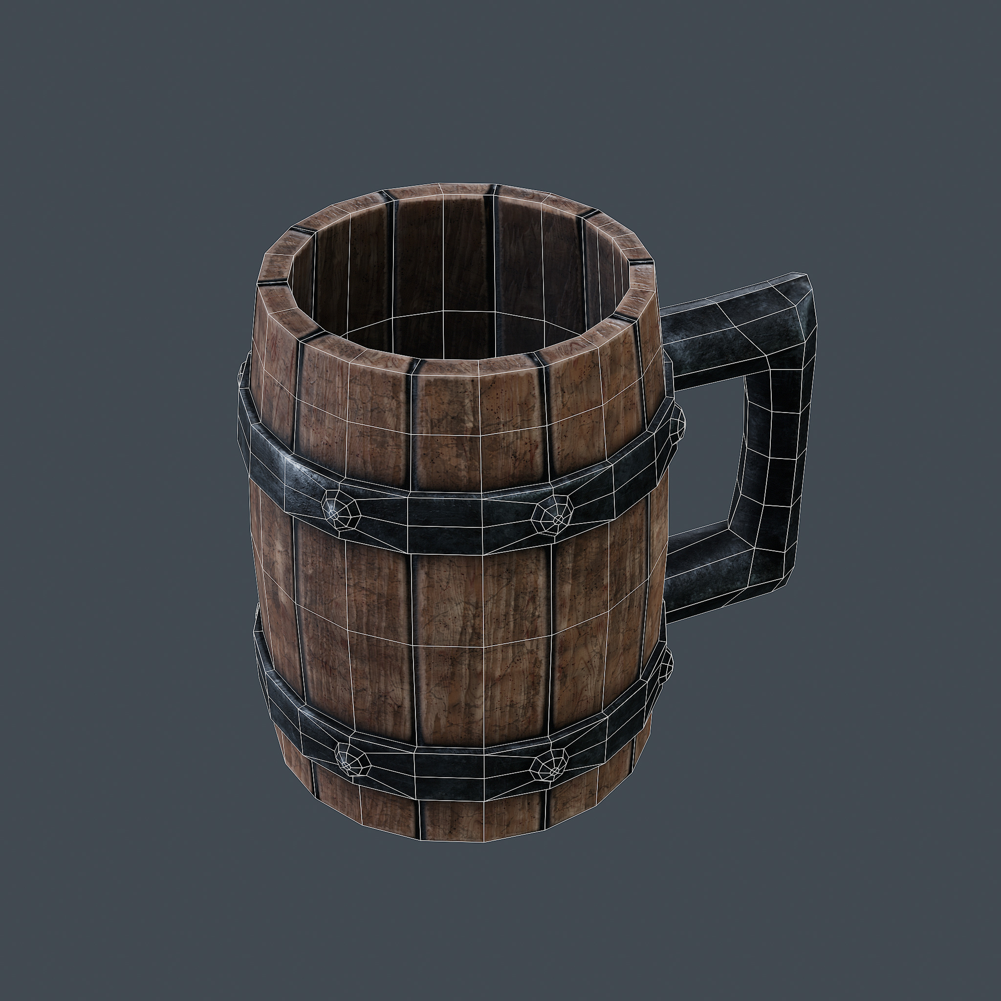 Medieval Mug - PBR Game Ready Low-poly 3D model_10