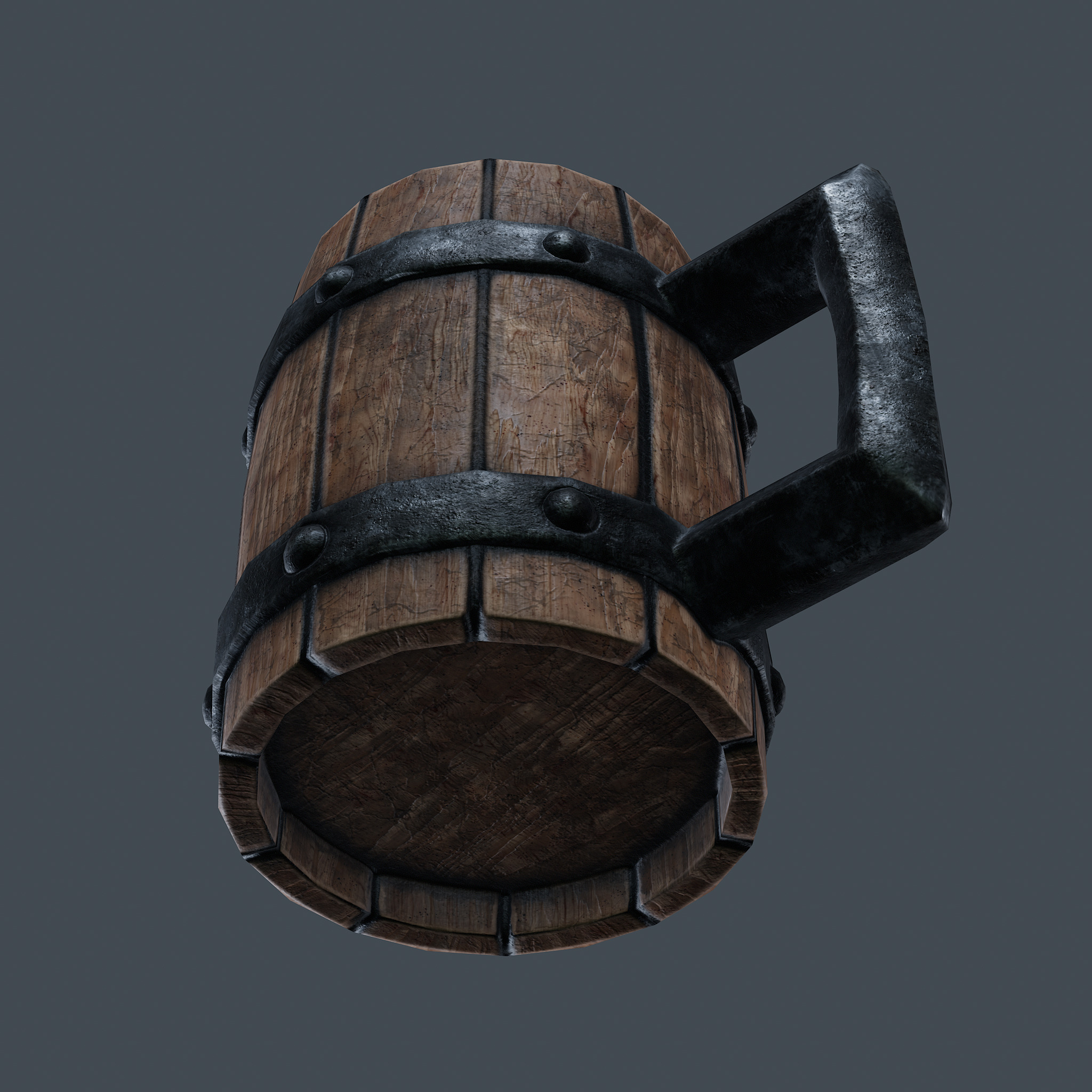 Medieval Mug - PBR Game Ready Low-poly 3D model_3