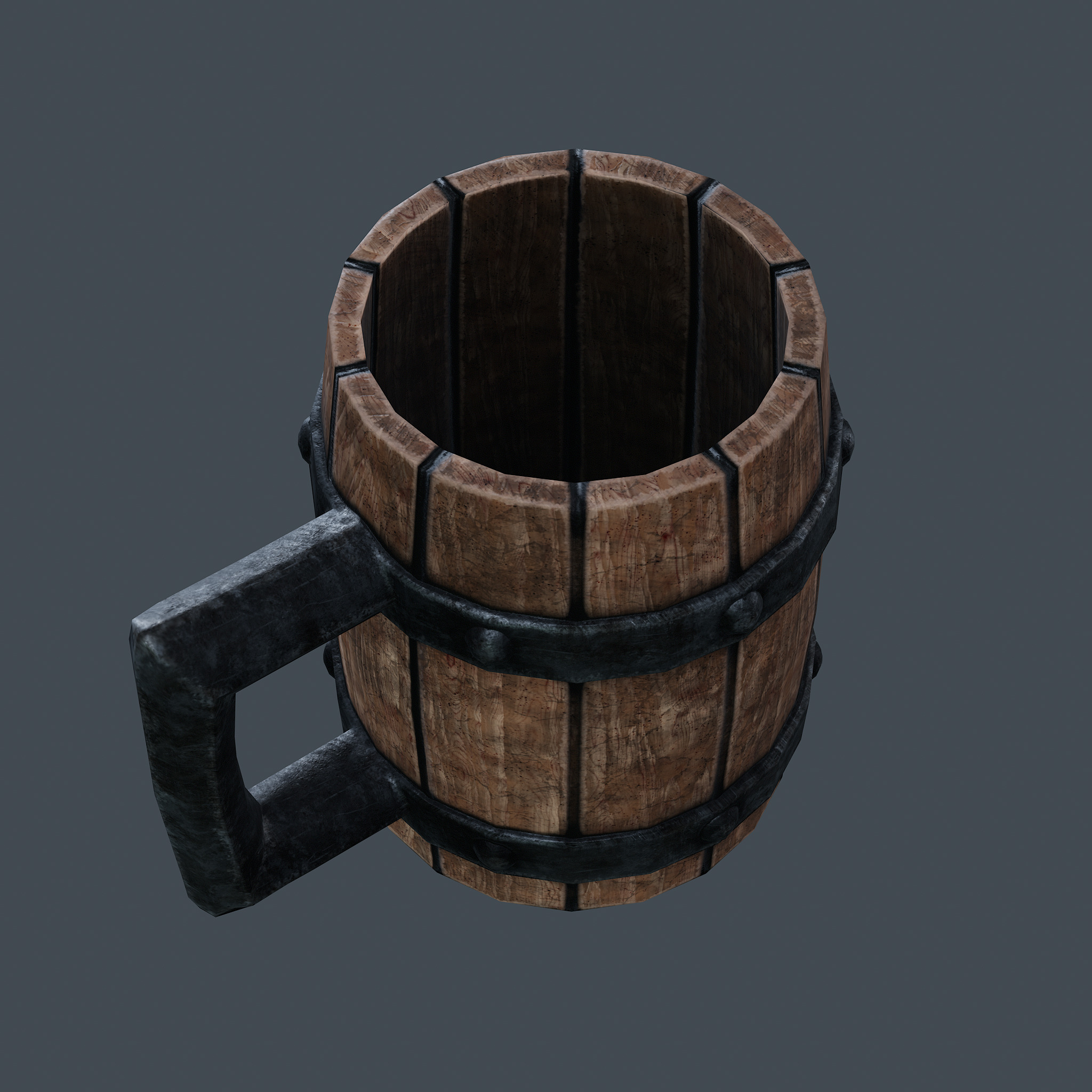 Medieval Mug - PBR Game Ready Low-poly 3D model_11