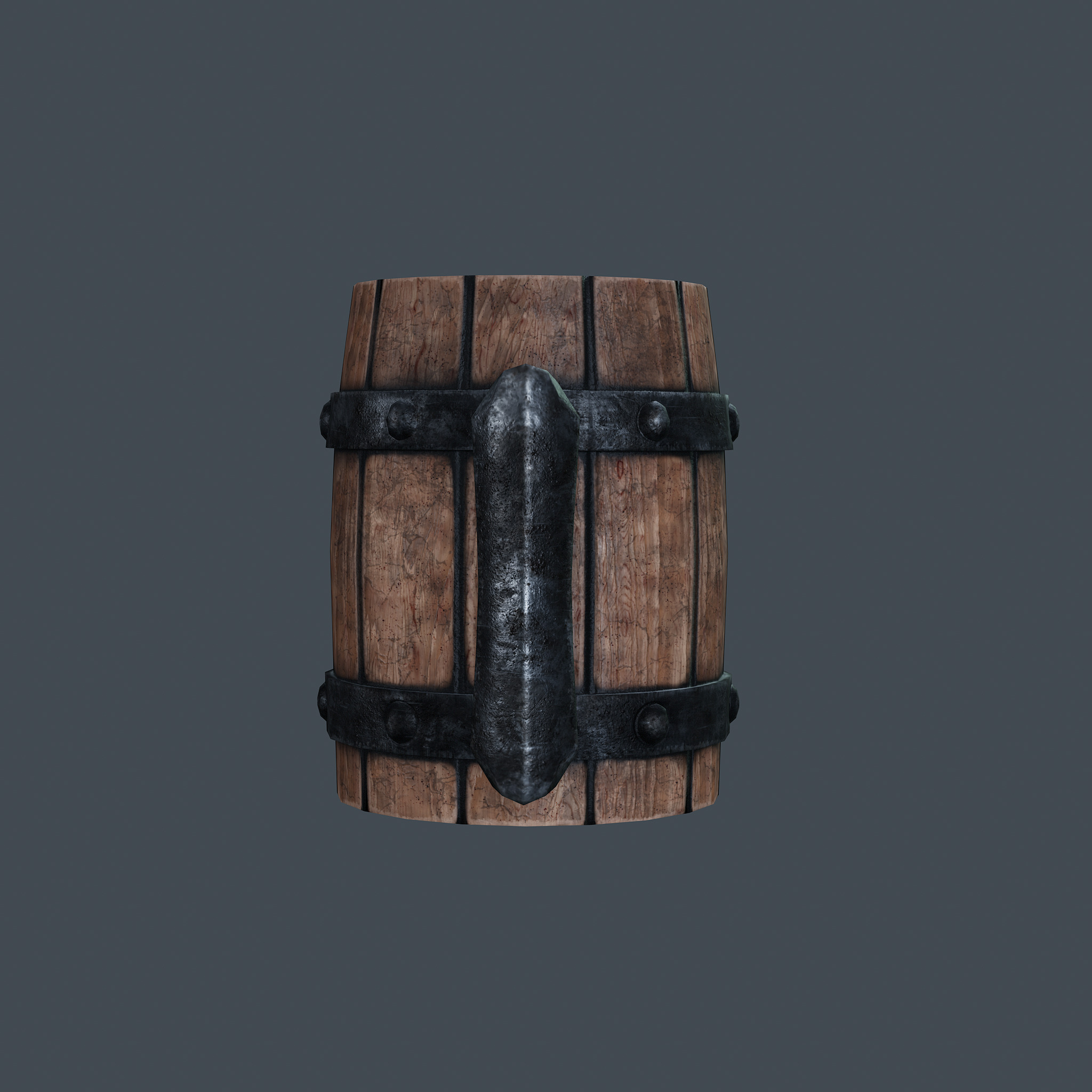 Medieval Mug - PBR Game Ready Low-poly 3D model_7