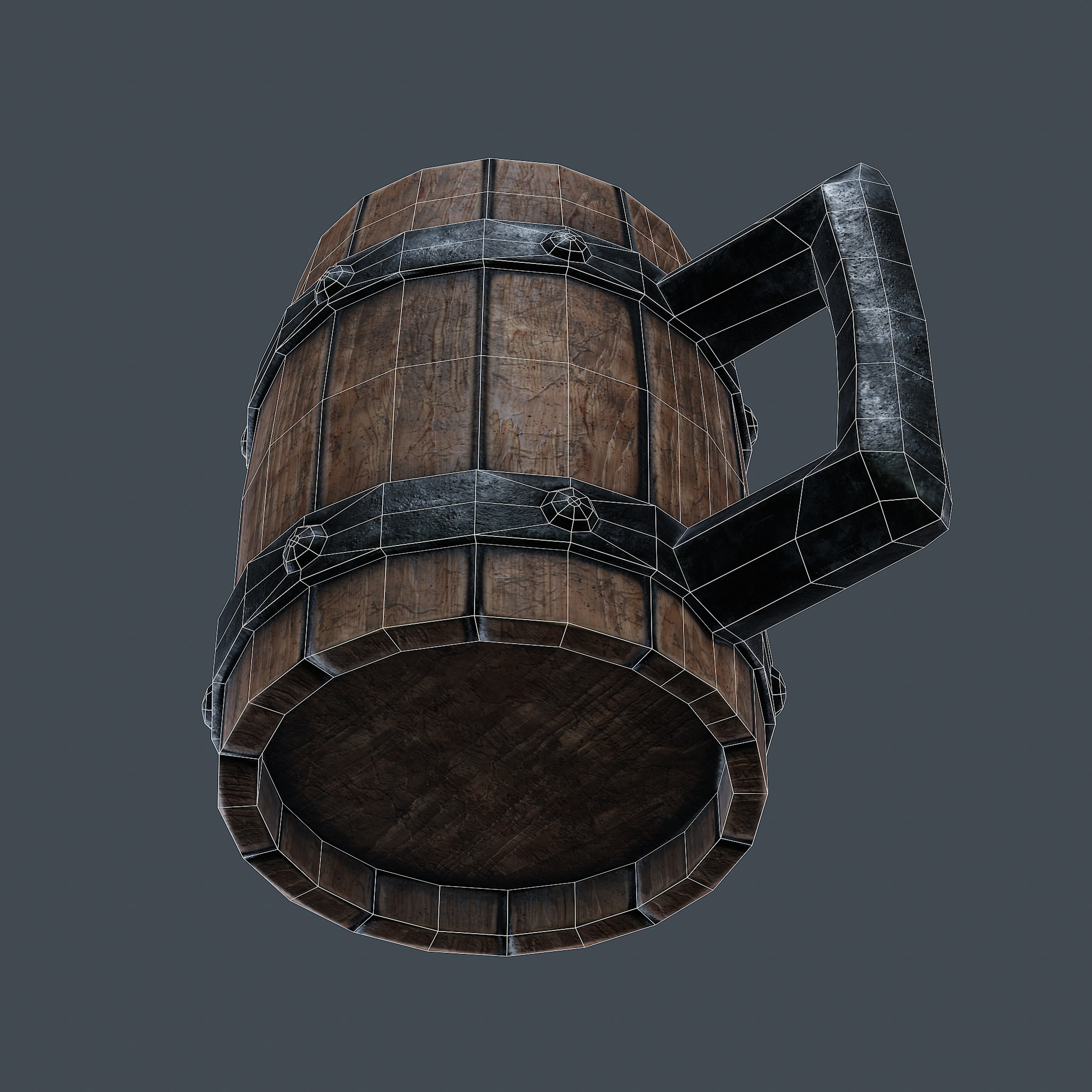 Medieval Mug - PBR Game Ready Low-poly 3D model_4