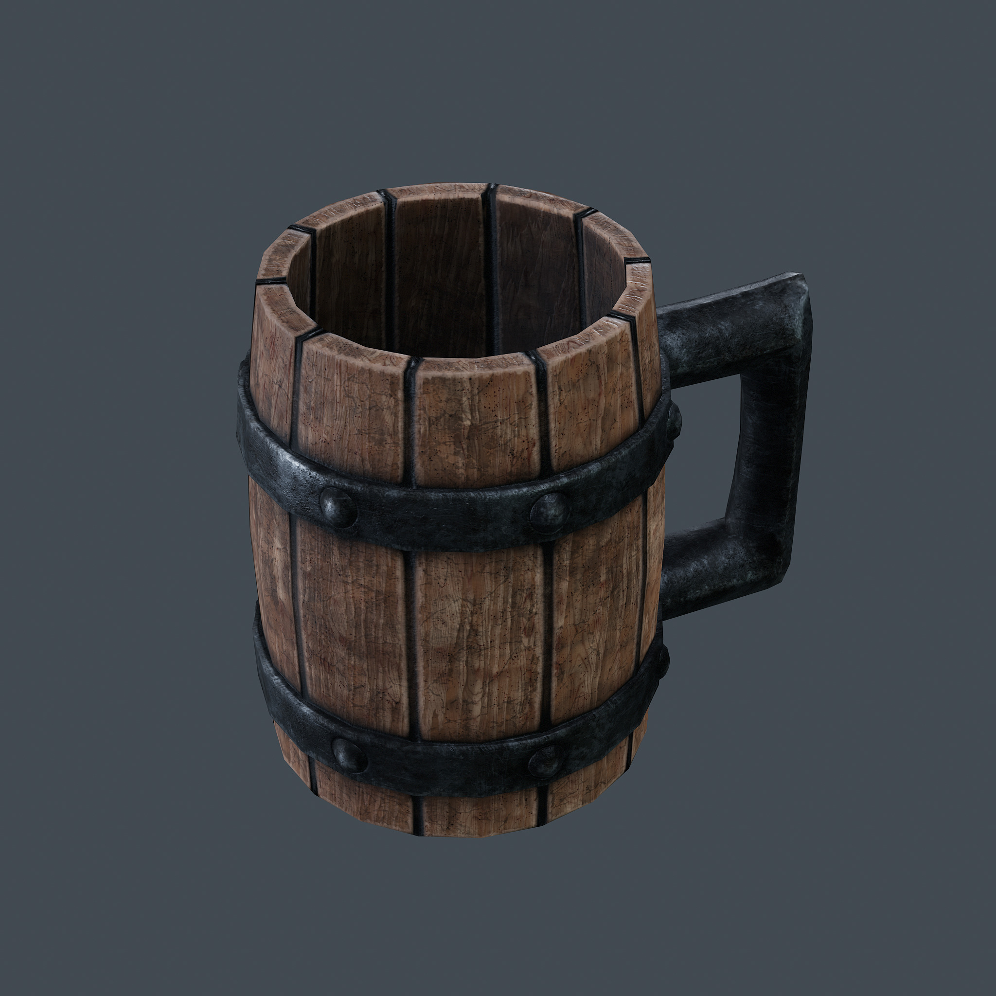 Medieval Mug - PBR Game Ready Low-poly 3D model_9