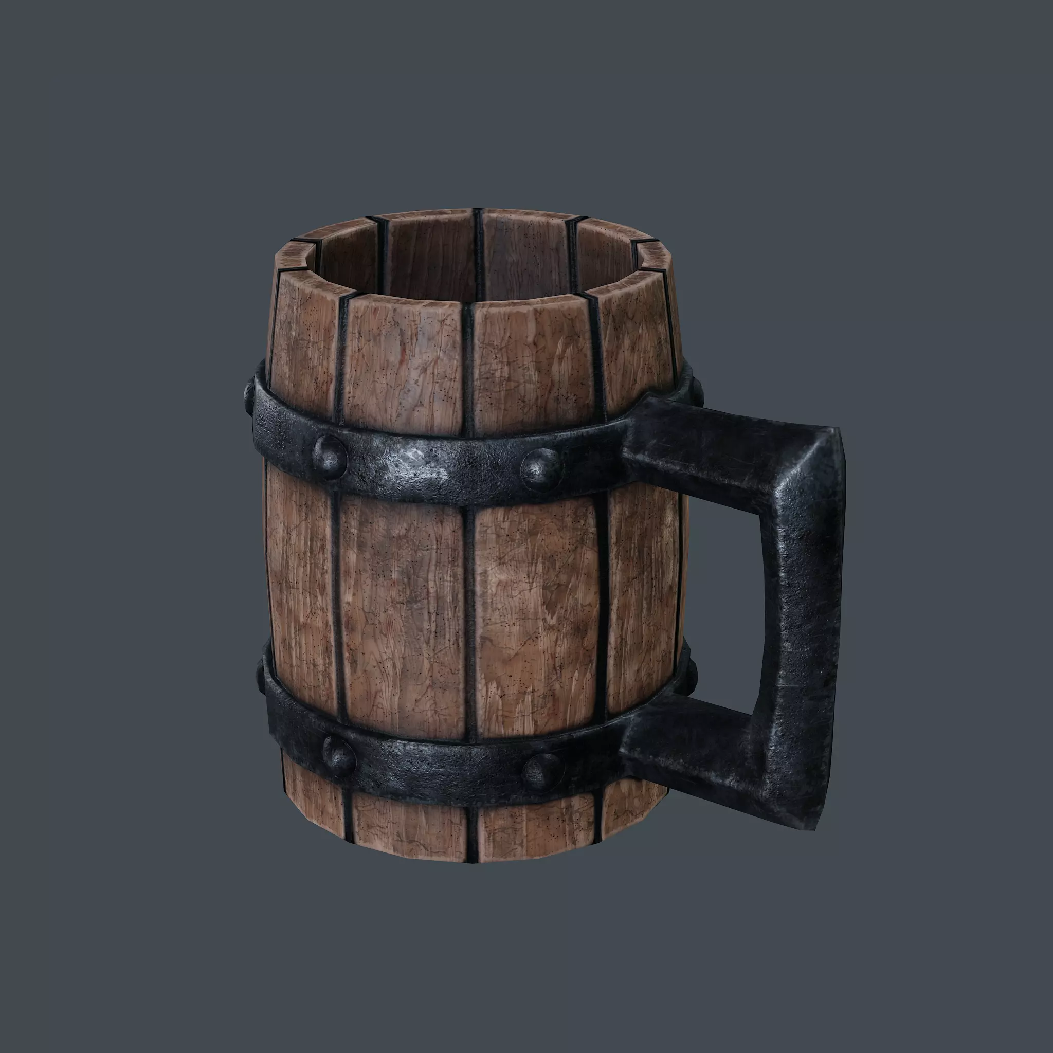 Medieval Mug - PBR Game Ready Low-poly 3D model_0