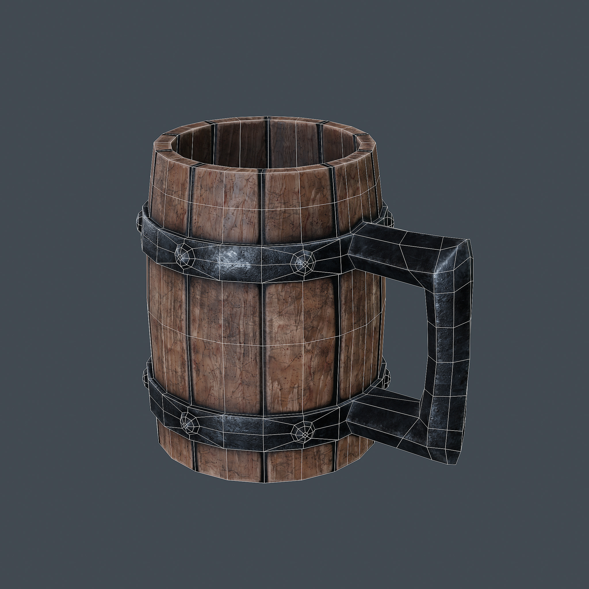 Medieval Mug - PBR Game Ready Low-poly 3D model_2