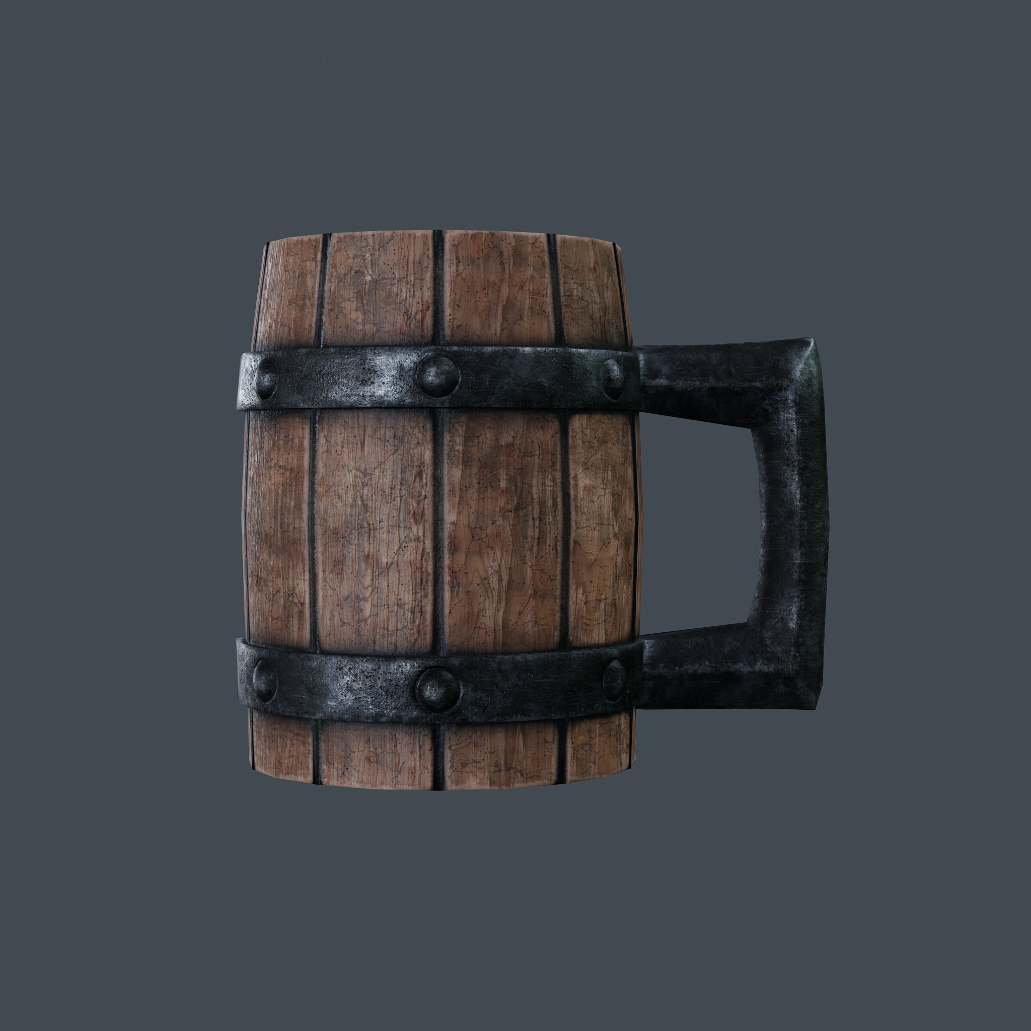 Medieval Mug - PBR Game Ready Low-poly 3D model_5