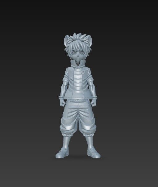 Eared Companion Cute Anime Character 3D Print Model 3D model_1