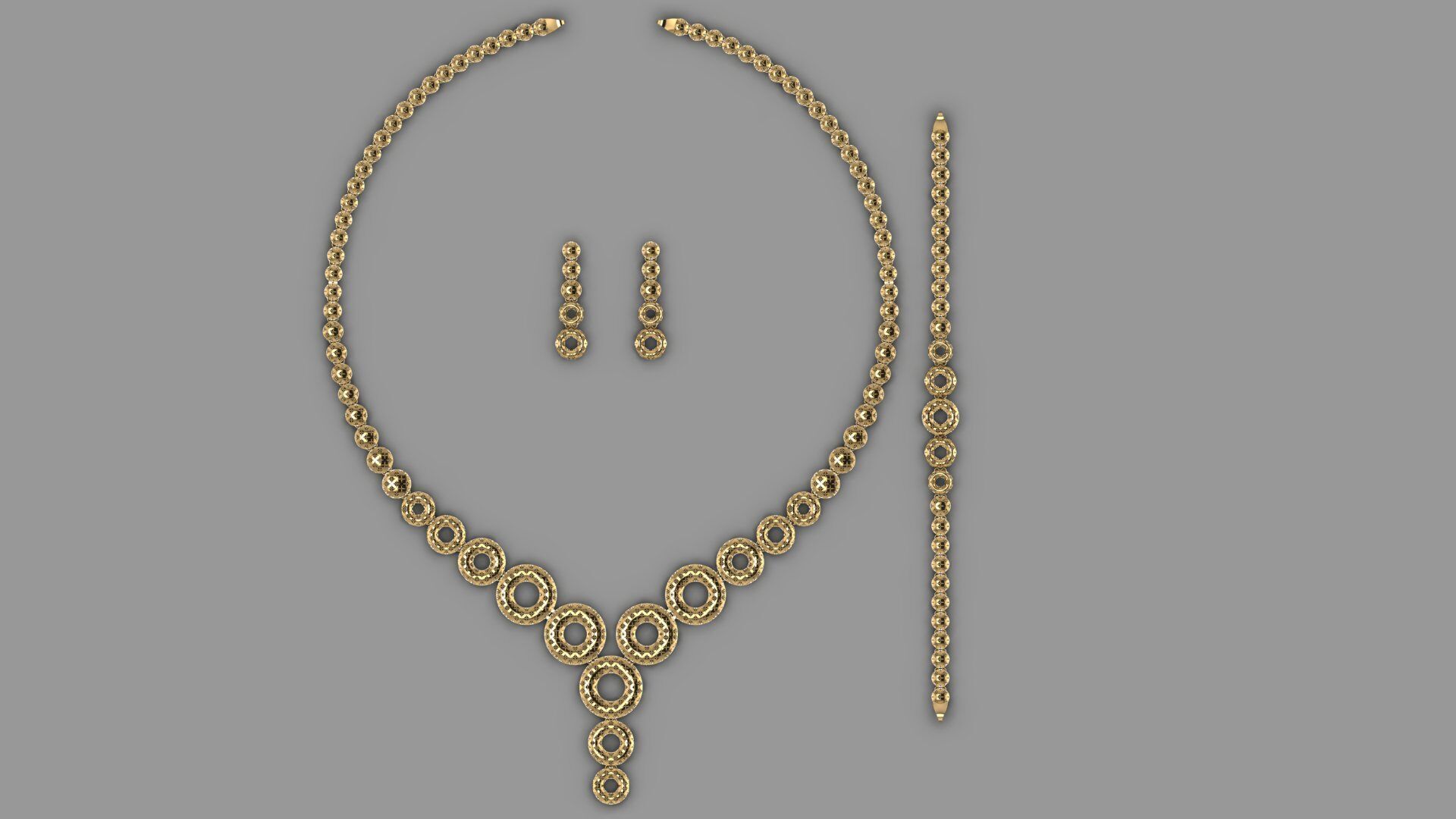 wedding set for gold 3D print model_2