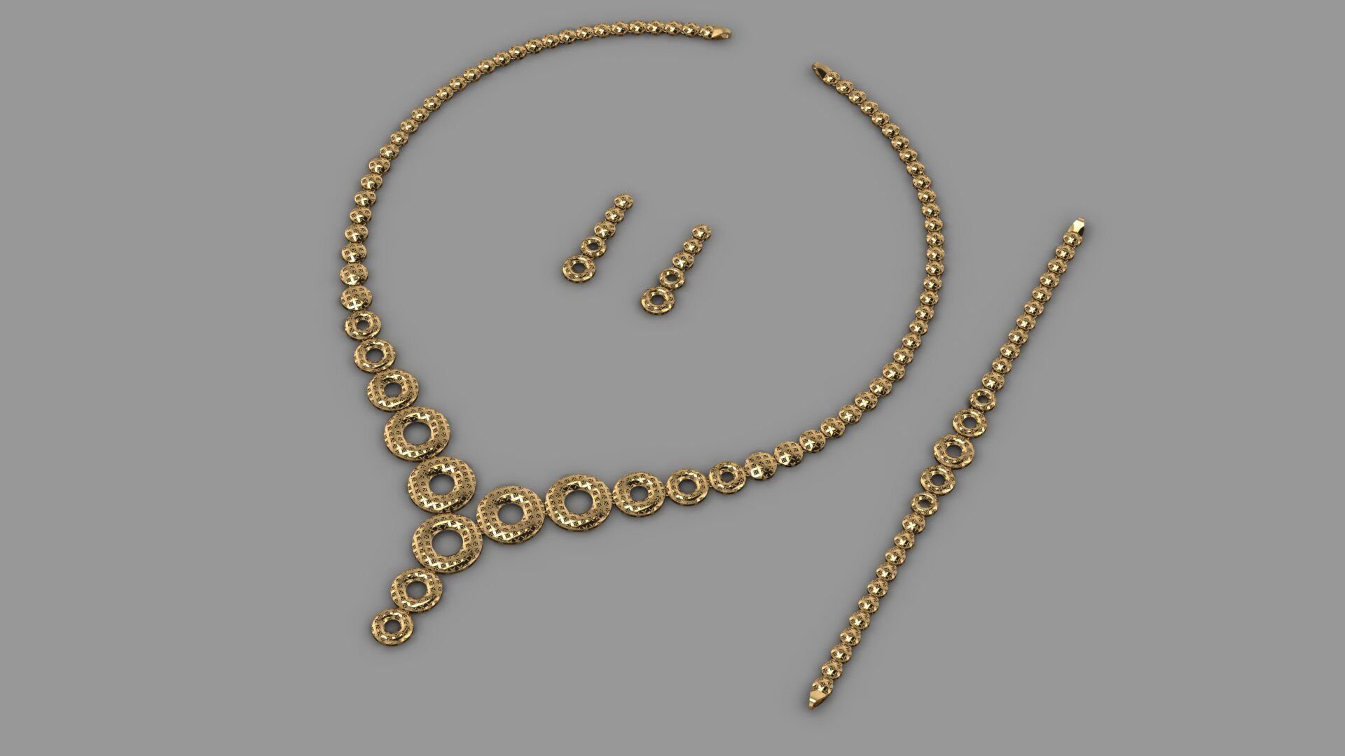 wedding set for gold 3D print model_1