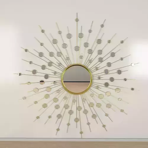 Ornamental Sun Beam Mirror