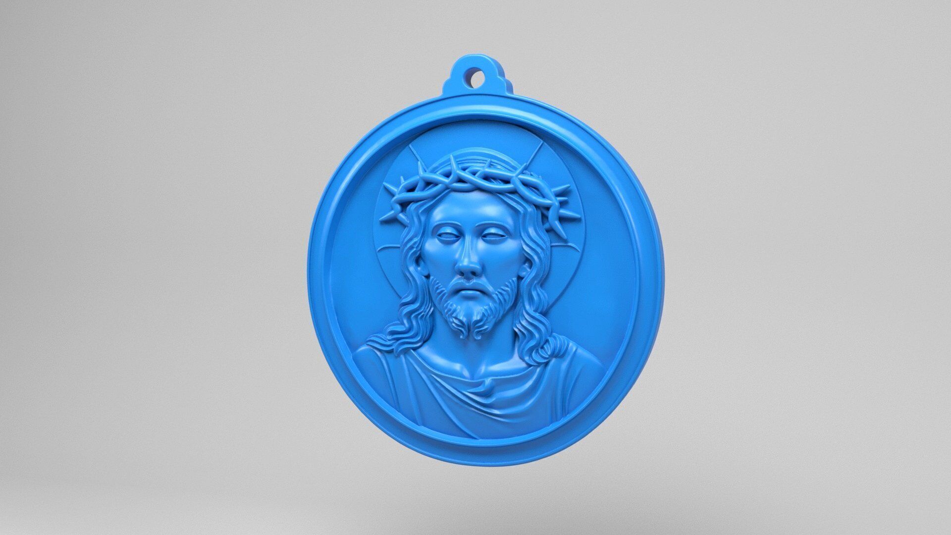 Christ medal 2 3D print model_2