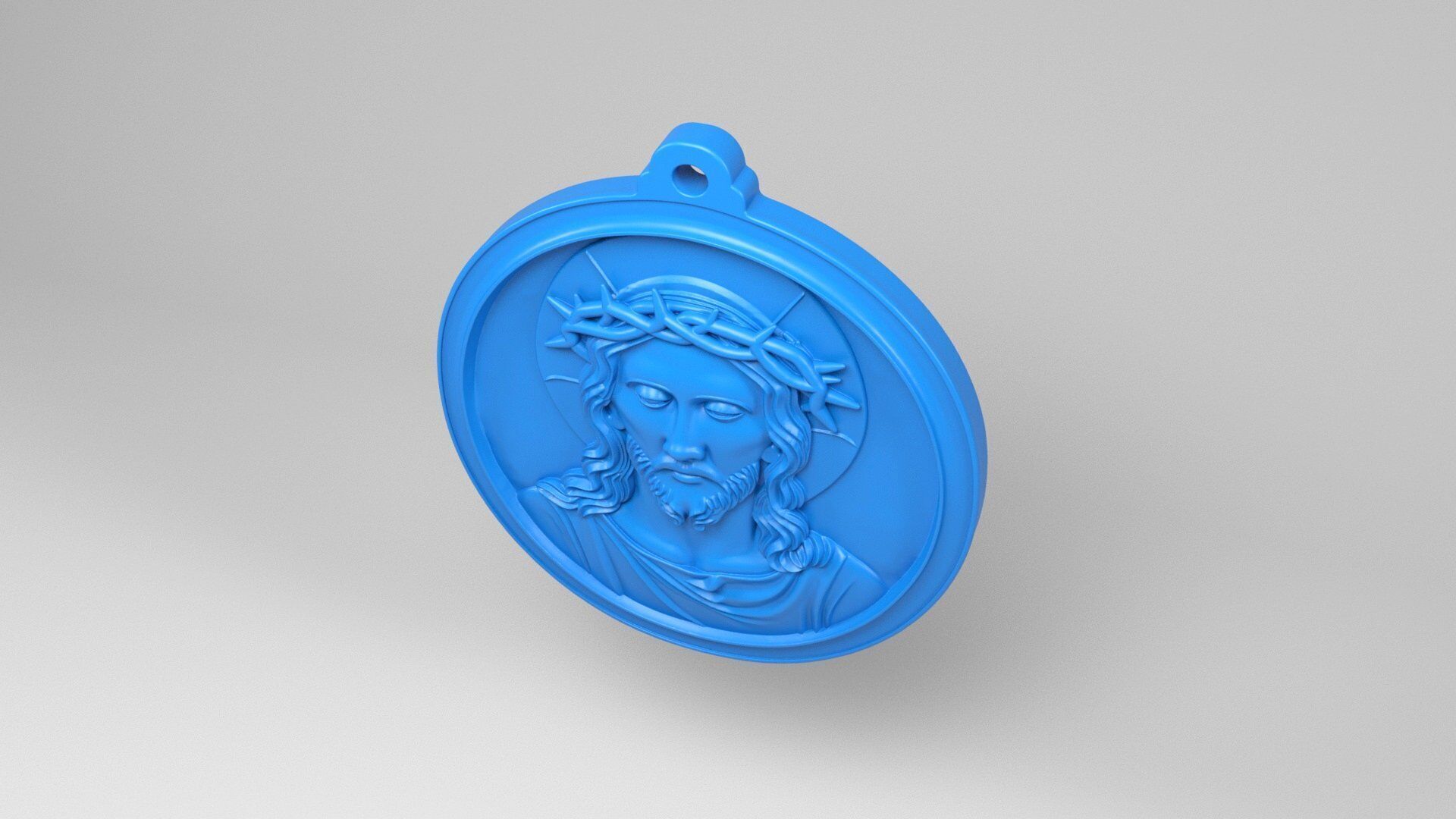 Christ medal 2 3D print model_4