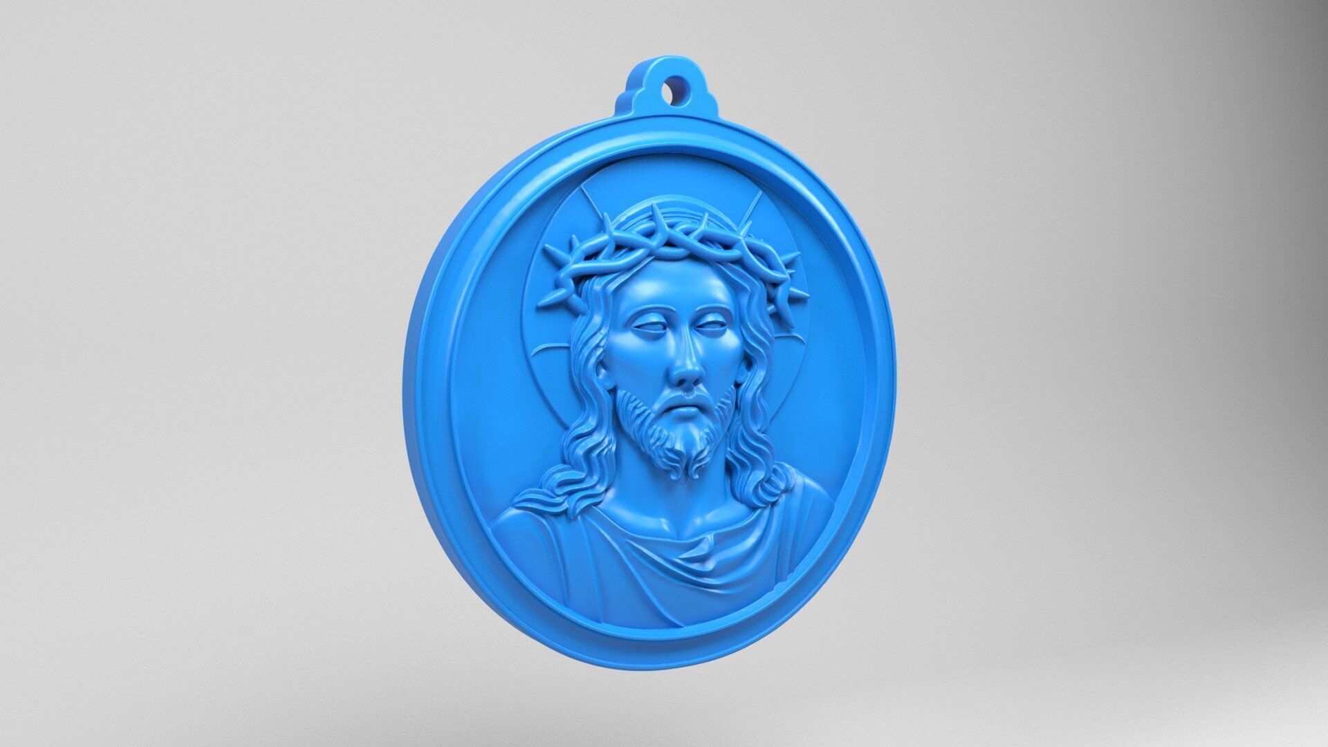 Christ medal 2 3D print model_1
