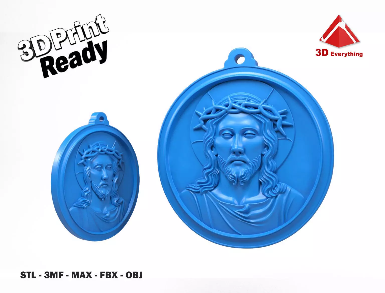 Christ medal 2 3D print model_0
