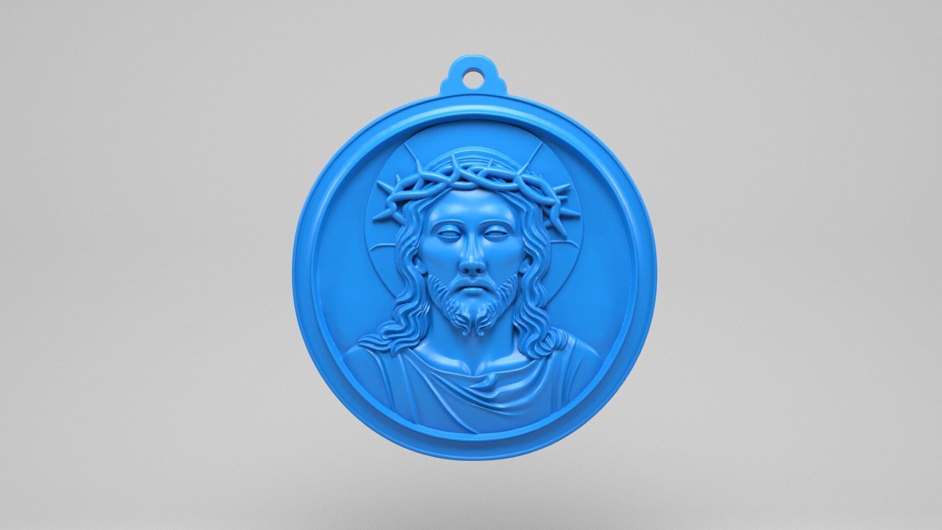 Christ medal 2 3D print model_3
