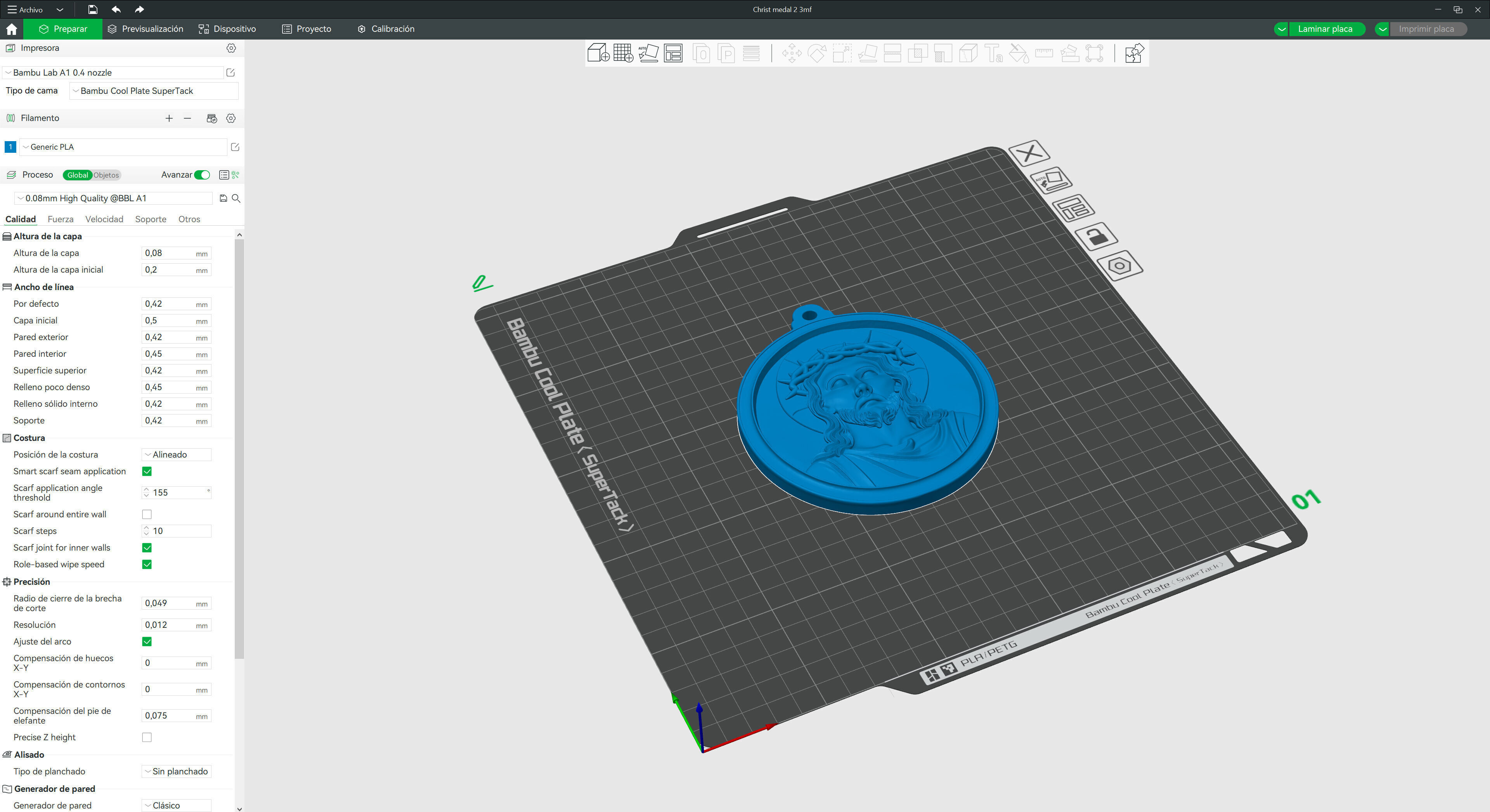 Christ medal 2 3D print model_10