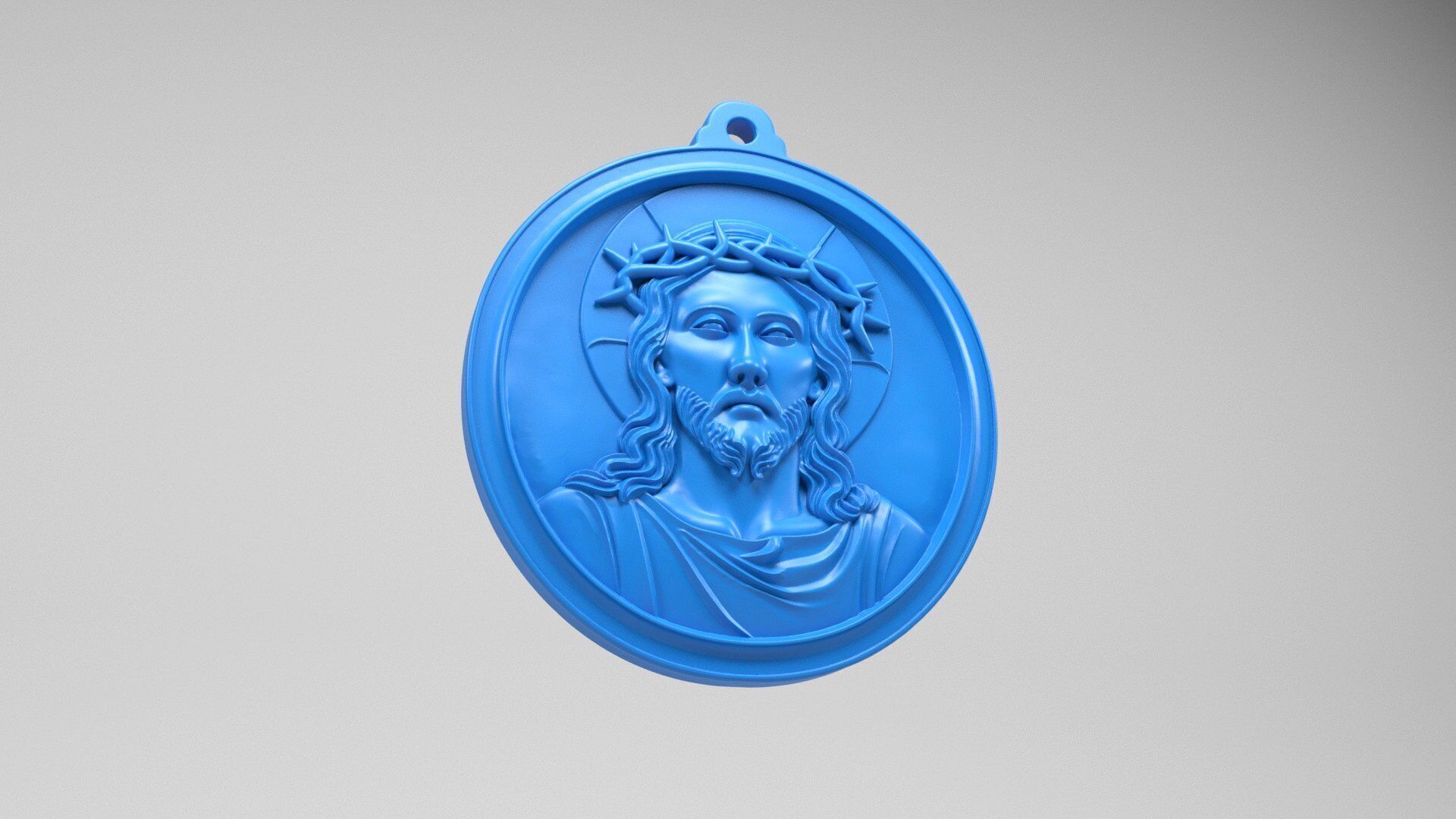 Christ medal 2 3D print model_5