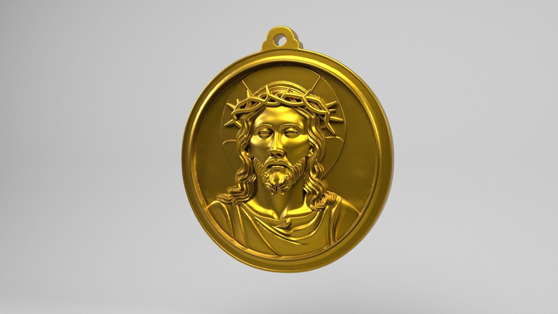 Christ medal 2 3D print model_8
