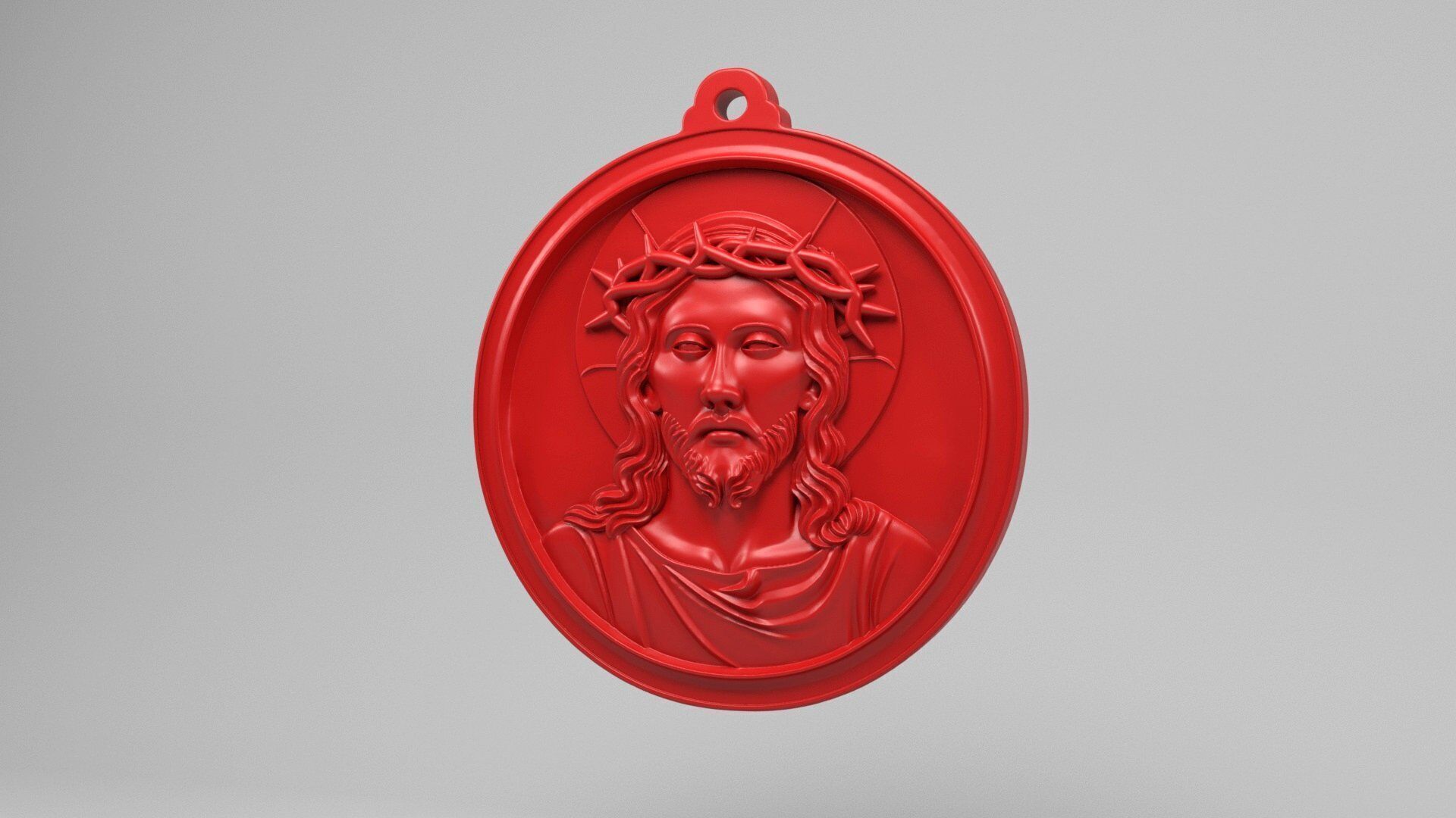 Christ medal 2 3D print model_9
