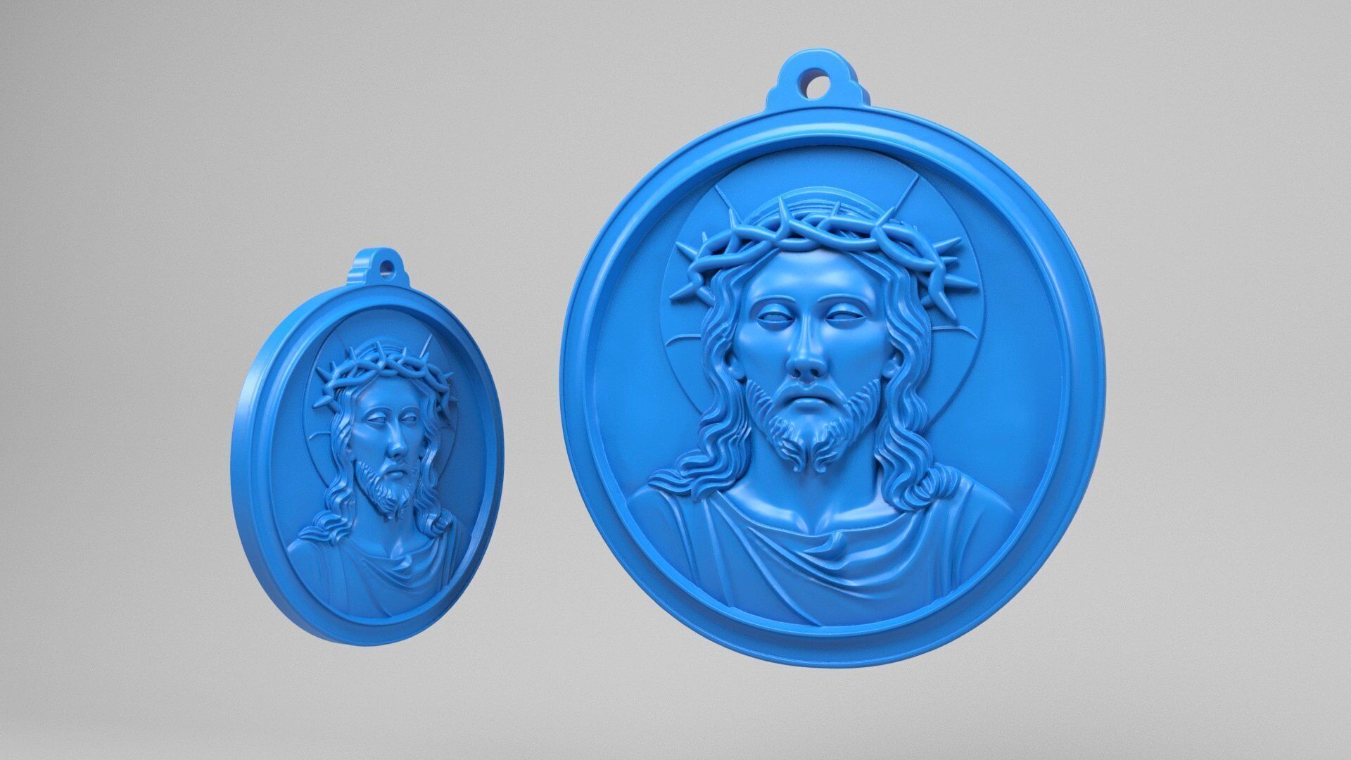 Christ medal 2 3D print model_7
