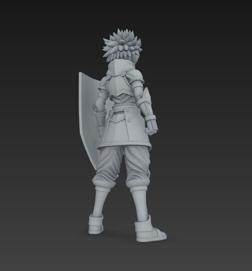 Brave Knight Armored Fantasy Warrior 3D Print Model 3D model_5