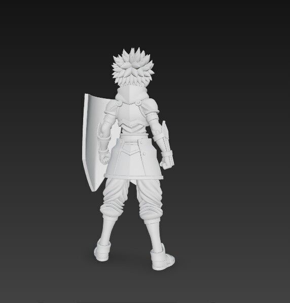 Brave Knight Armored Fantasy Warrior 3D Print Model 3D model_19