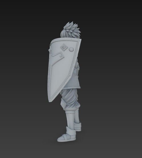 Brave Knight Armored Fantasy Warrior 3D Print Model 3D model_3