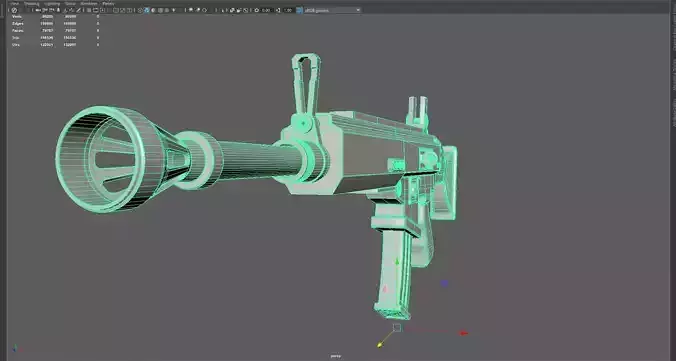 Low Poly Assault Rifle Gun Stylized 3D Weapon Model