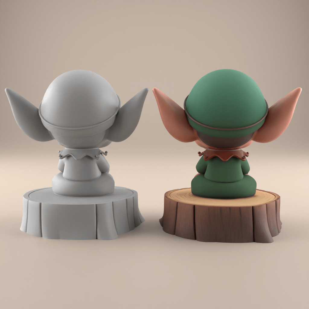 Cute Elf 3D STL File for Home and Desk Decor 3D print model_2
