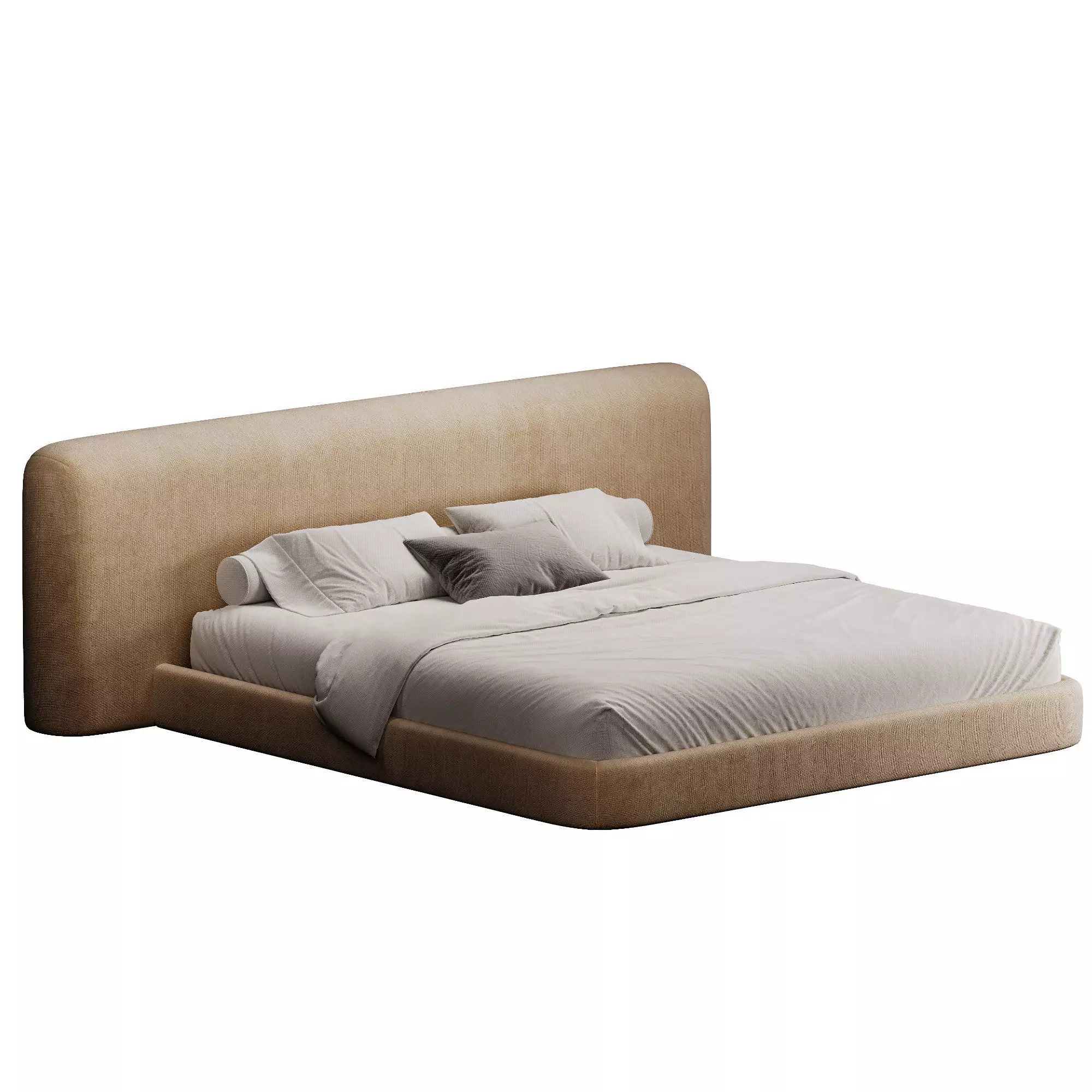 Alessio Bed Low-poly 3D model_0