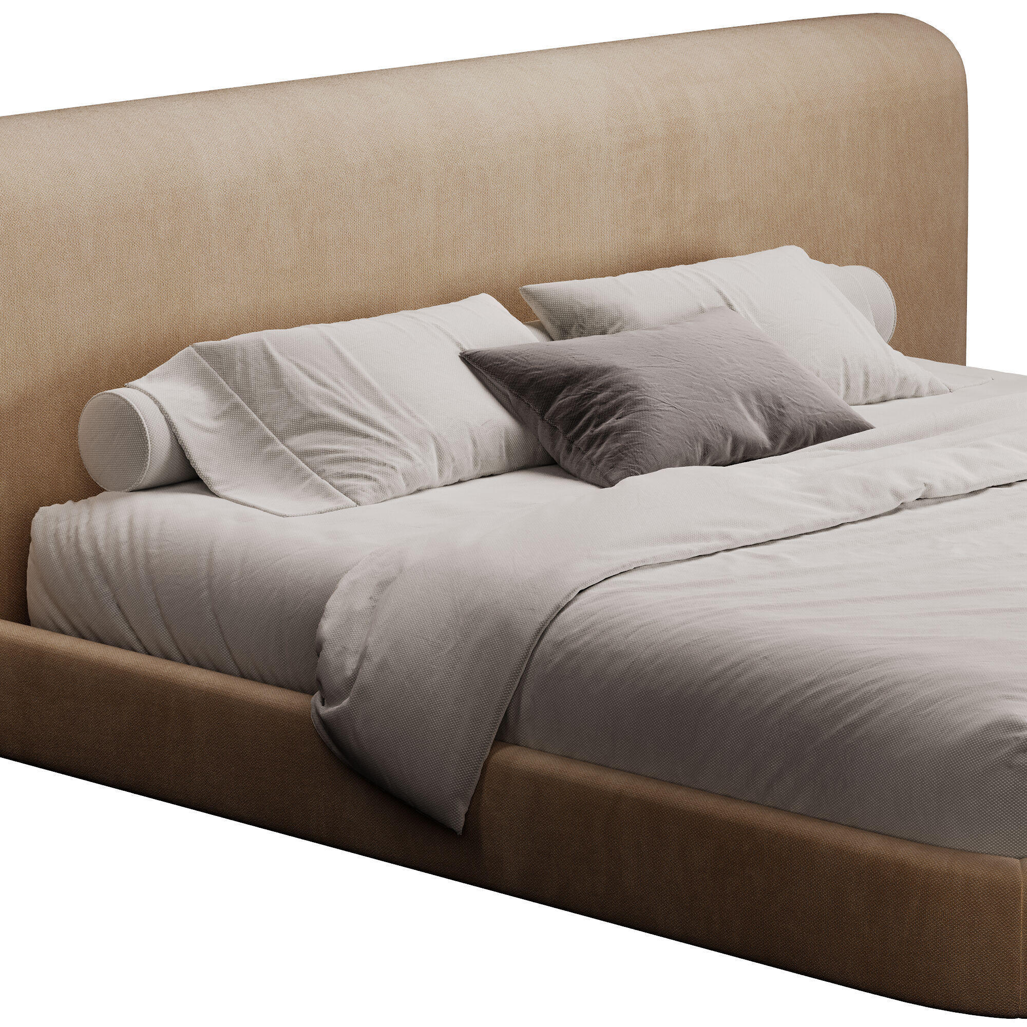 Alessio Bed Low-poly 3D model_3