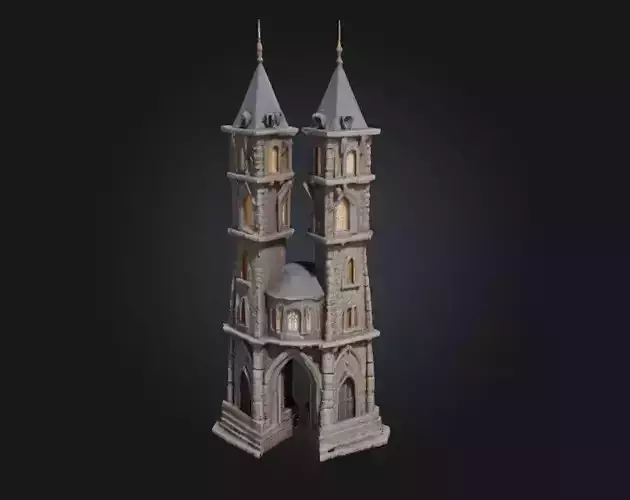 Twin Towers of Light  Beacons in a Mystical Realm