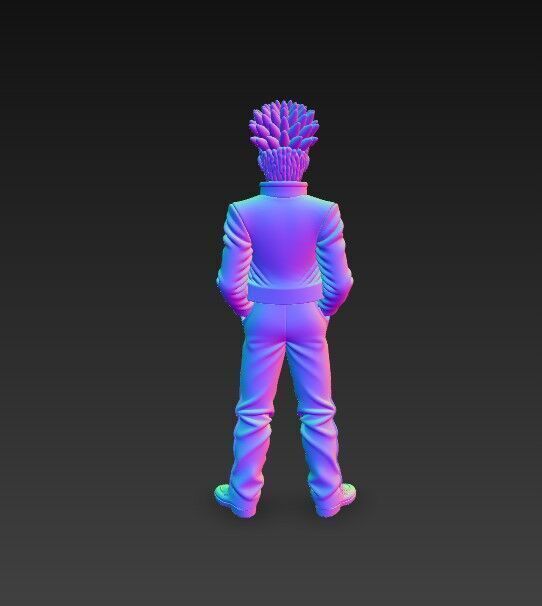 Cool Stance Stylish Anime Character 3D Print Model 3D model_12