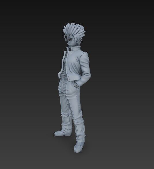 Cool Stance Stylish Anime Character 3D Print Model 3D model_3