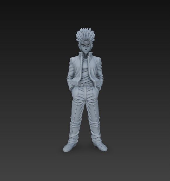 Cool Stance Stylish Anime Character 3D Print Model 3D model_2