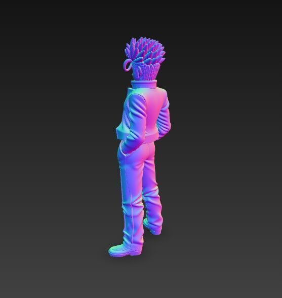 Cool Stance Stylish Anime Character 3D Print Model 3D model_13