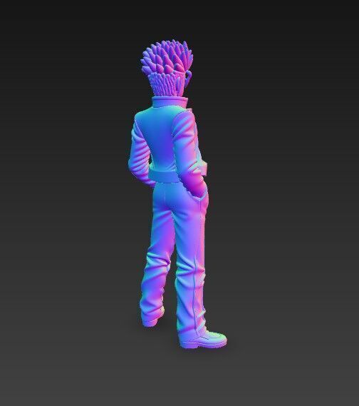 Cool Stance Stylish Anime Character 3D Print Model 3D model_11