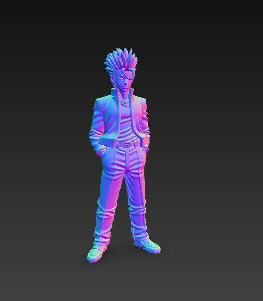 Cool Stance Stylish Anime Character 3D Print Model 3D model_15