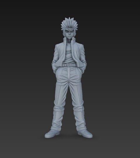 Cool Stance Stylish Anime Character 3D Print Model 3D model_5