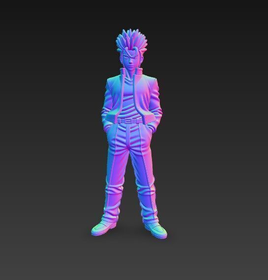 Cool Stance Stylish Anime Character 3D Print Model 3D model_16
