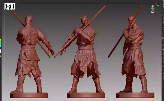 Star Wars Darth Maul STL and OBJ