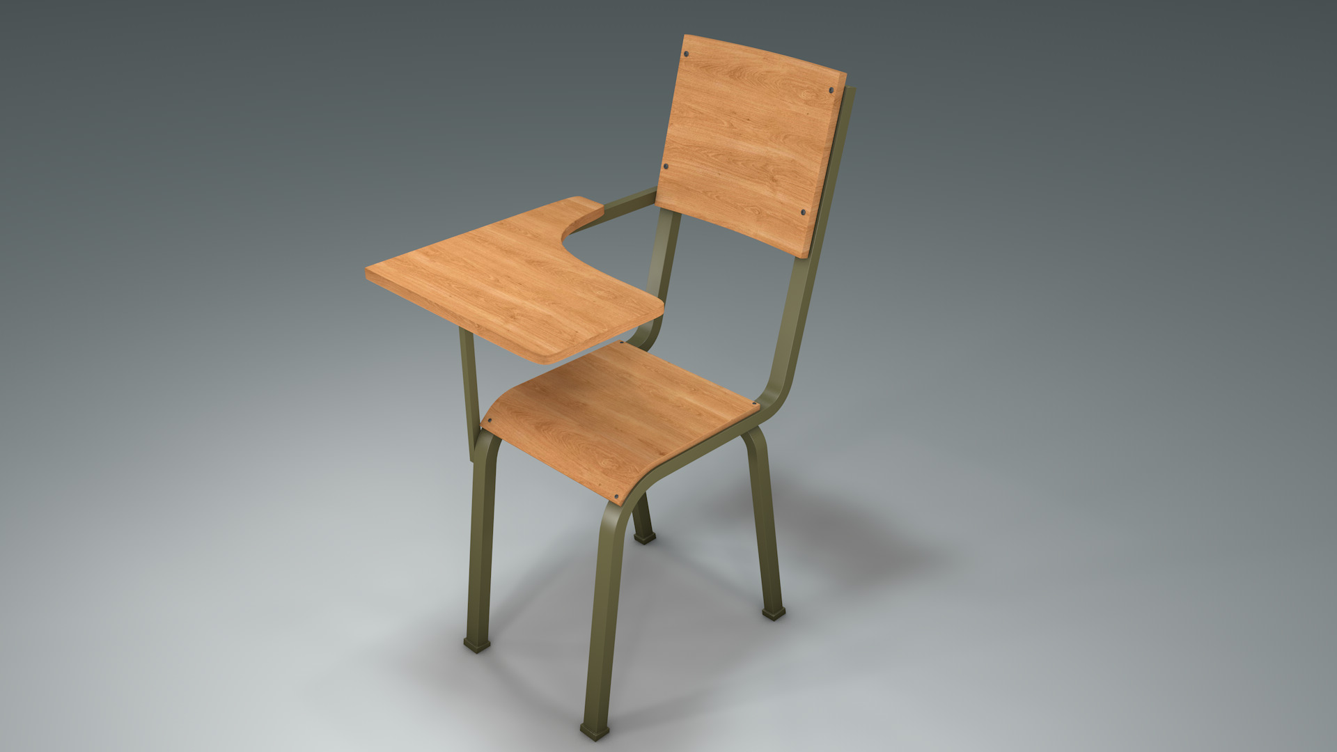 School Chair 3D model_7