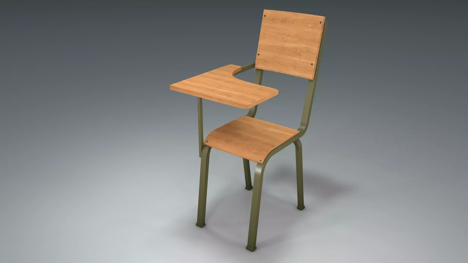 School Chair 3D model_0