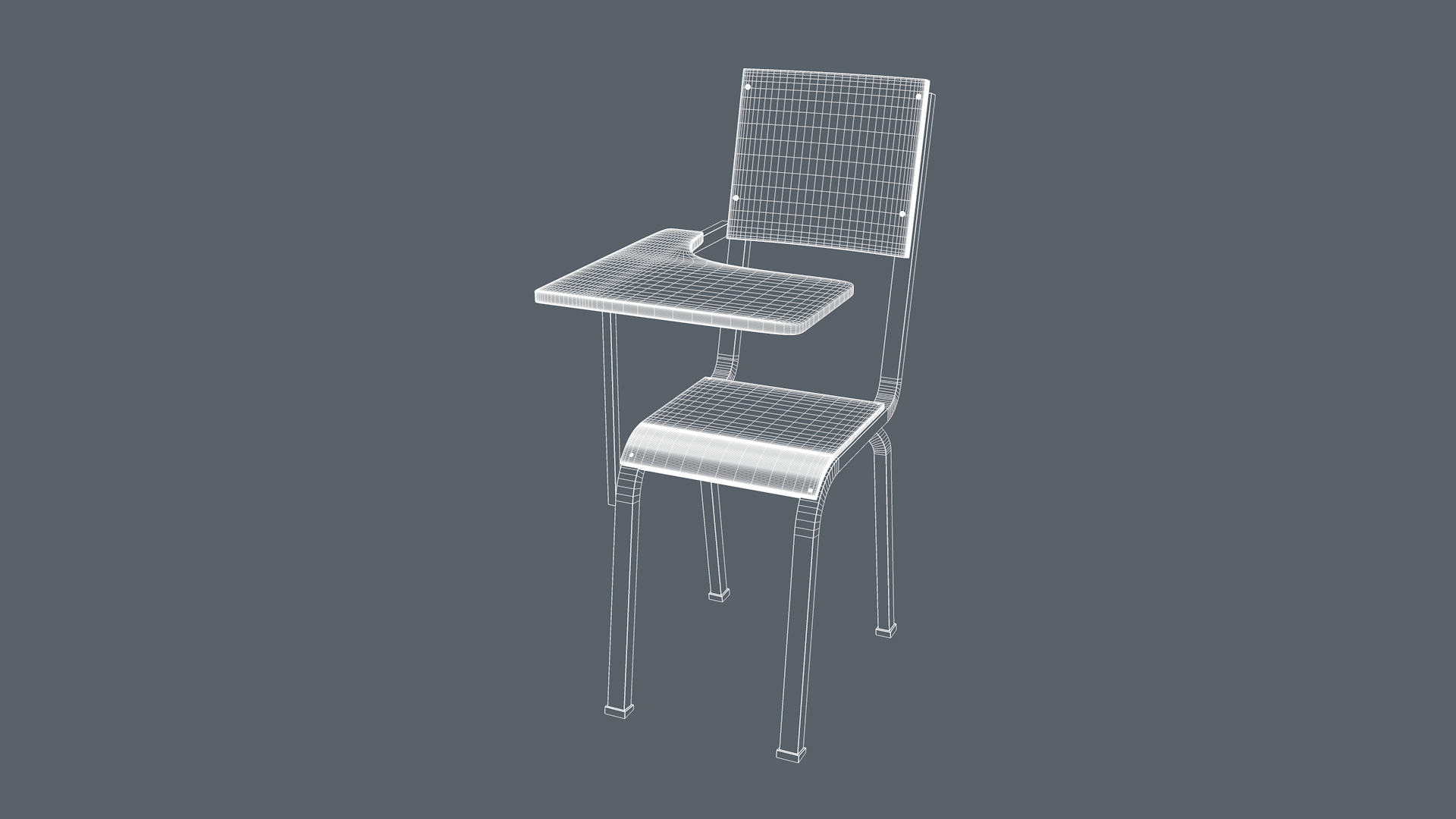 School Chair 3D model_13