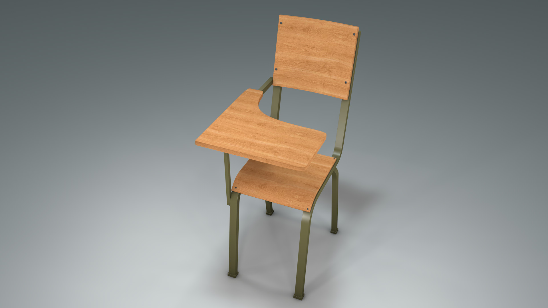 School Chair 3D model_1
