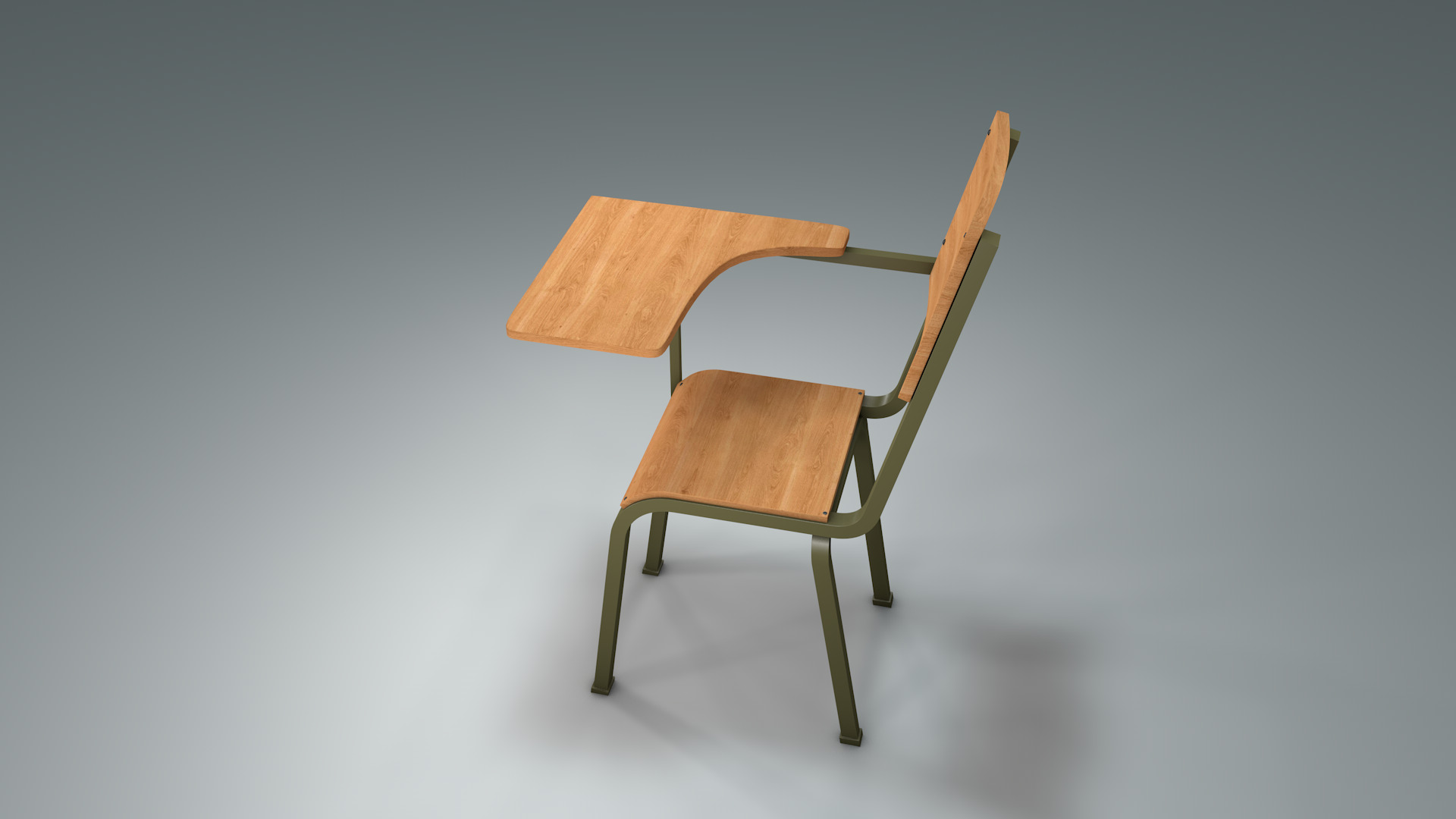 School Chair 3D model_3