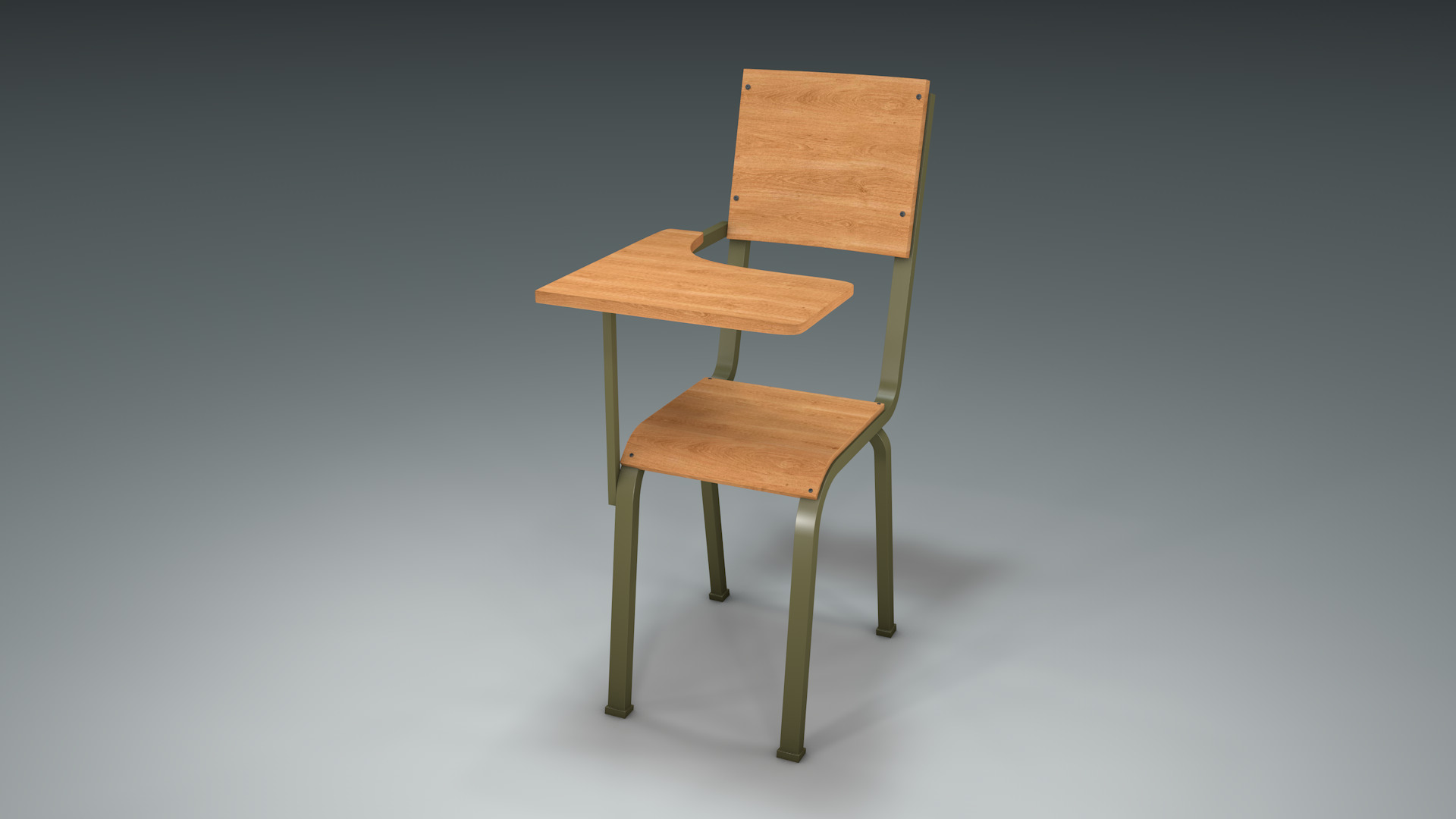 School Chair 3D model_5