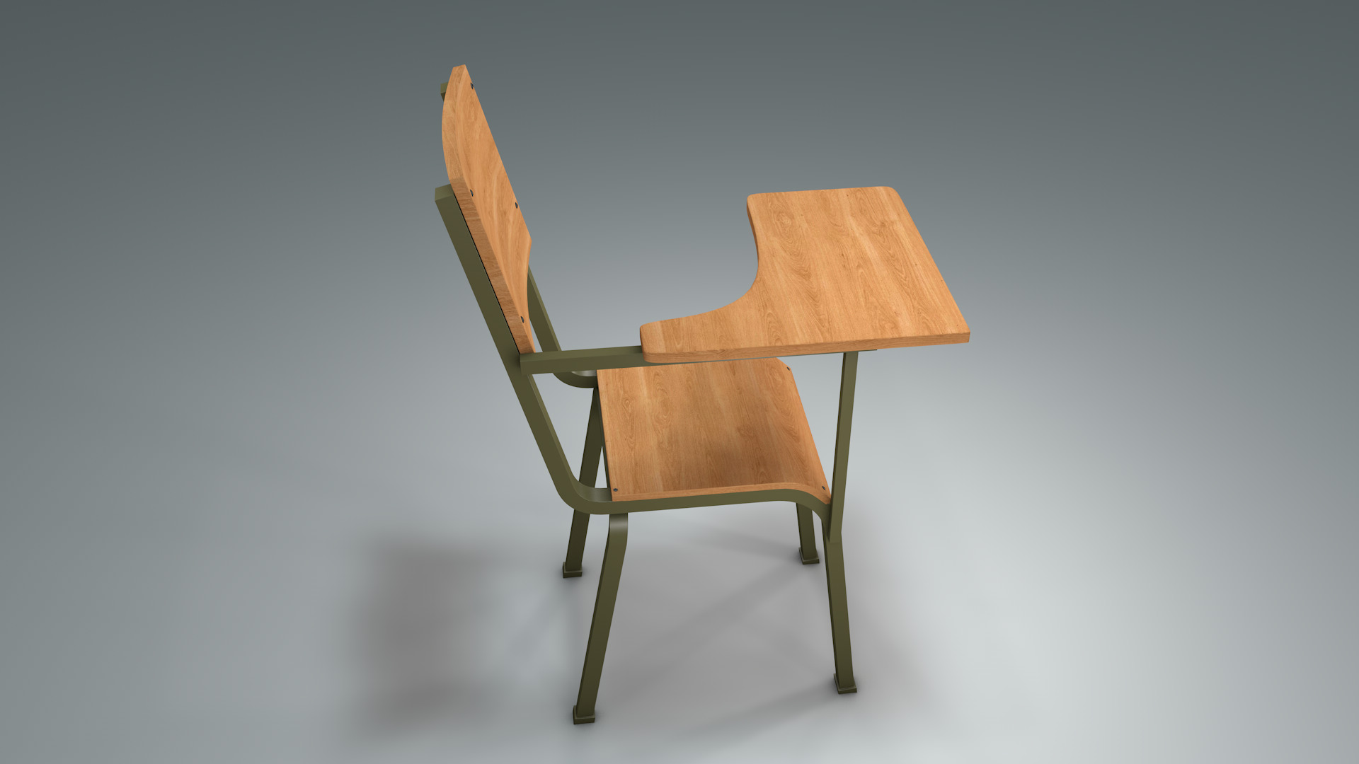 School Chair 3D model_6